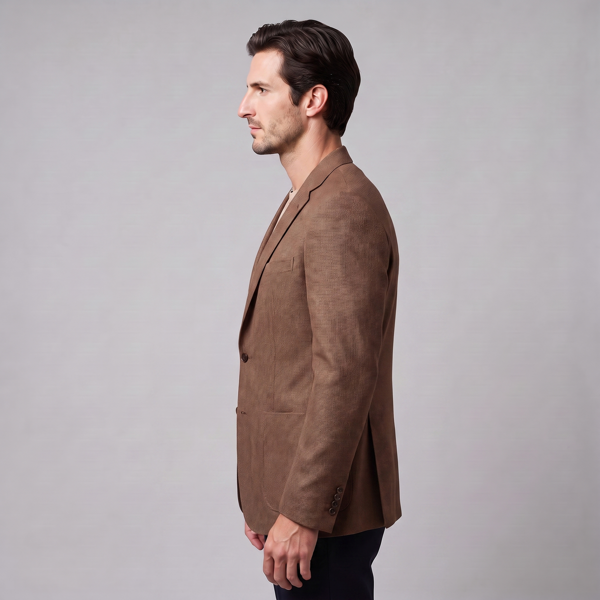 Herren Zweiknopf-Blazer mit Strukturgewebe