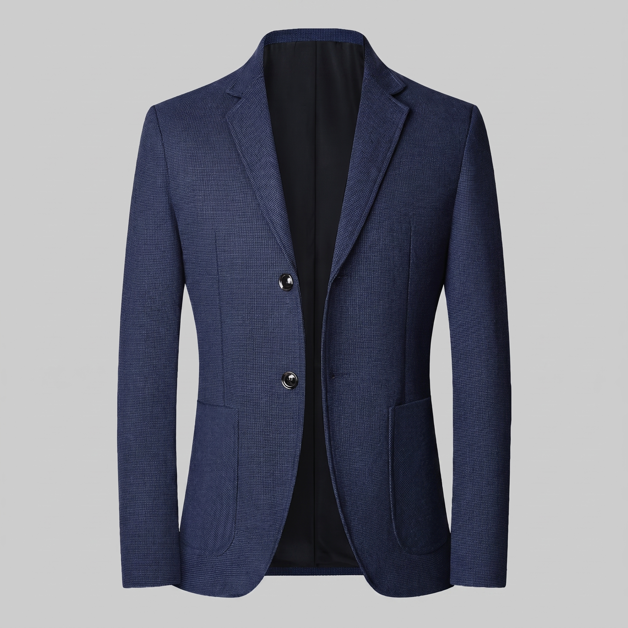 Herren Zweiknopf-Blazer mit Strukturgewebe