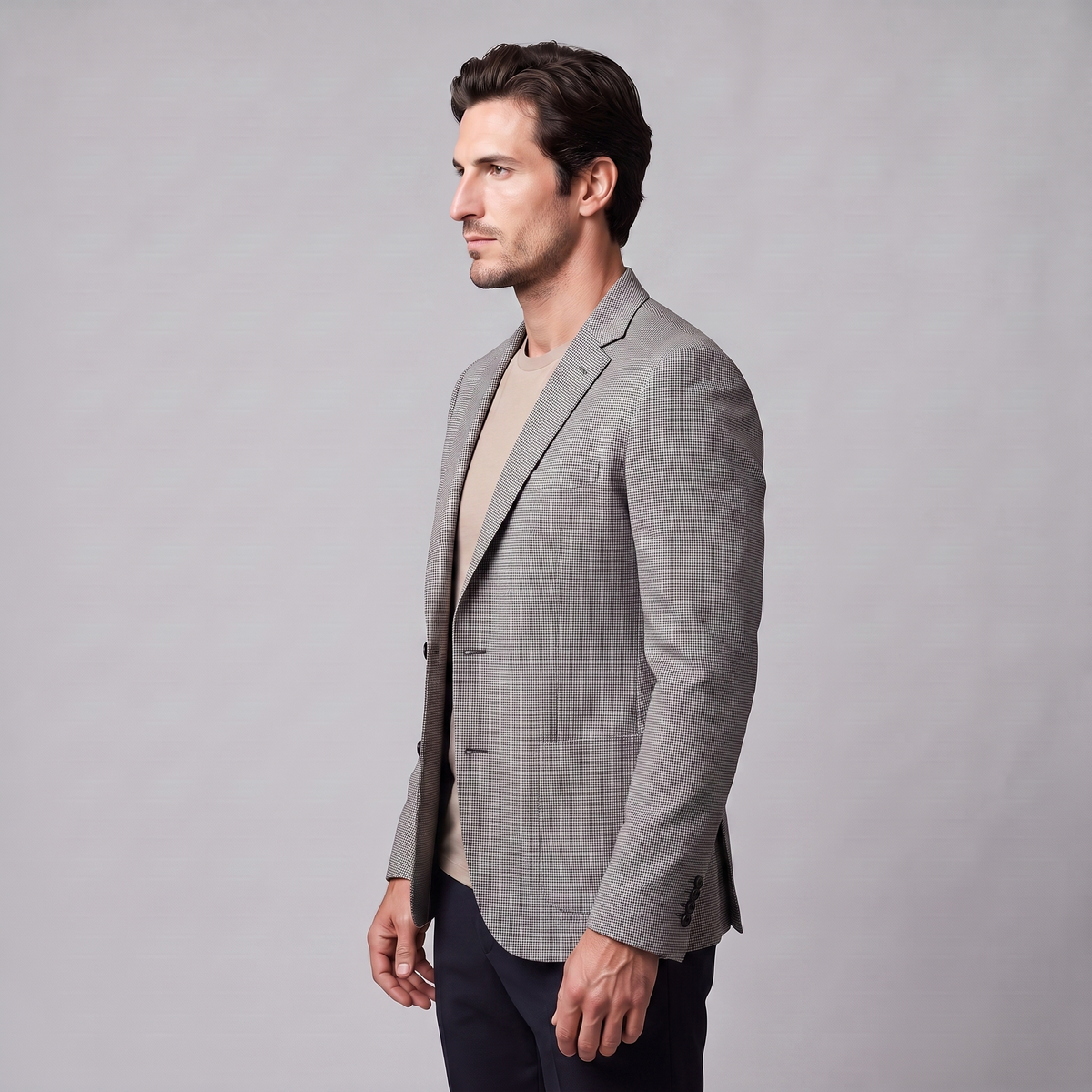 Herren Zweiknopf-Blazer mit Strukturgewebe