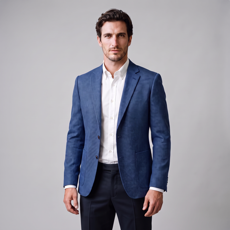 Herren Zweiknopf-Blazer mit Strukturgewebe