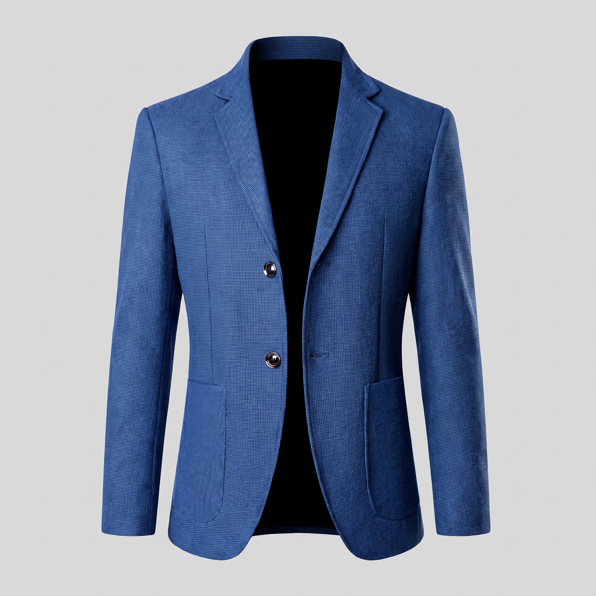 Herren Zweiknopf-Blazer mit Strukturgewebe