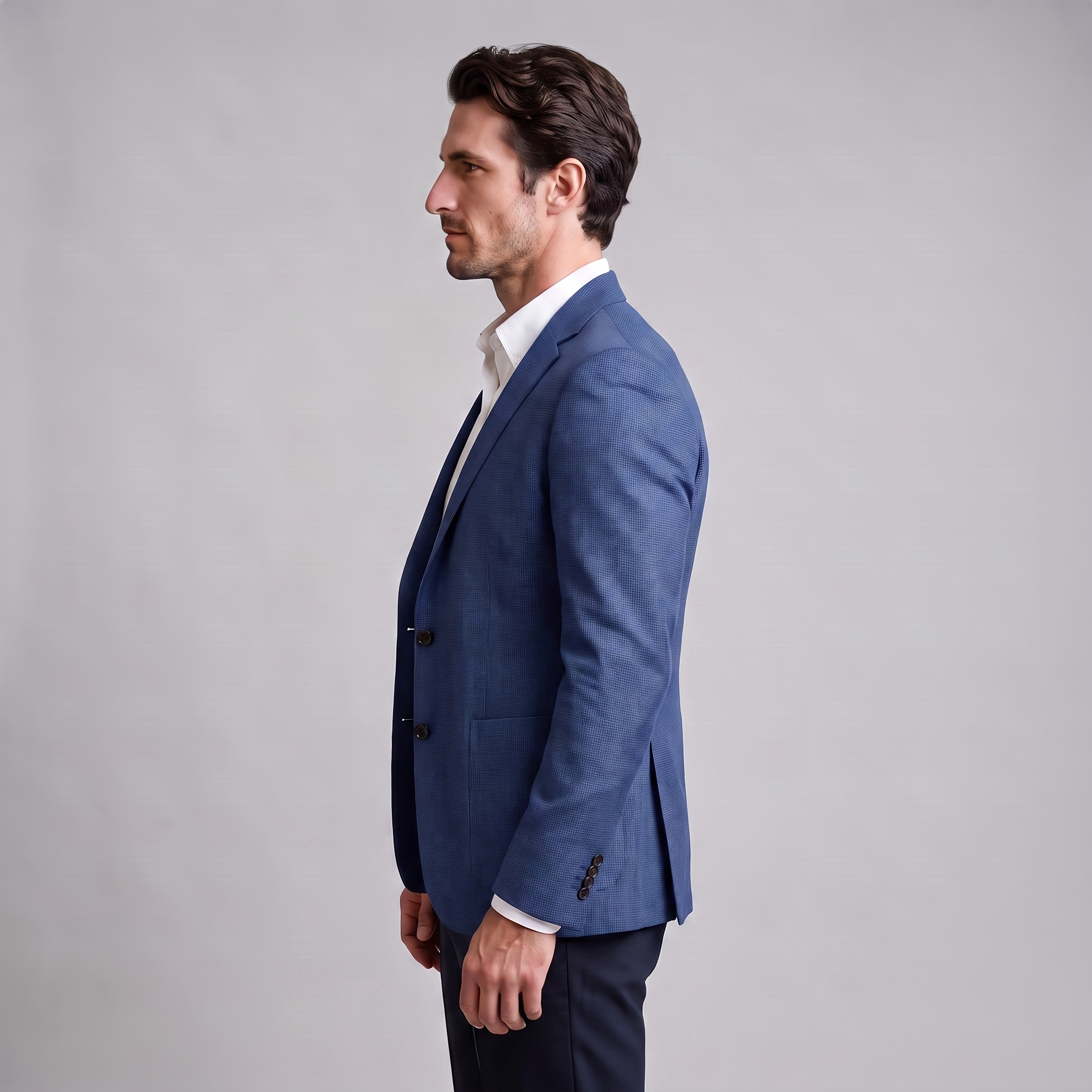 Herren Zweiknopf-Blazer mit Strukturgewebe