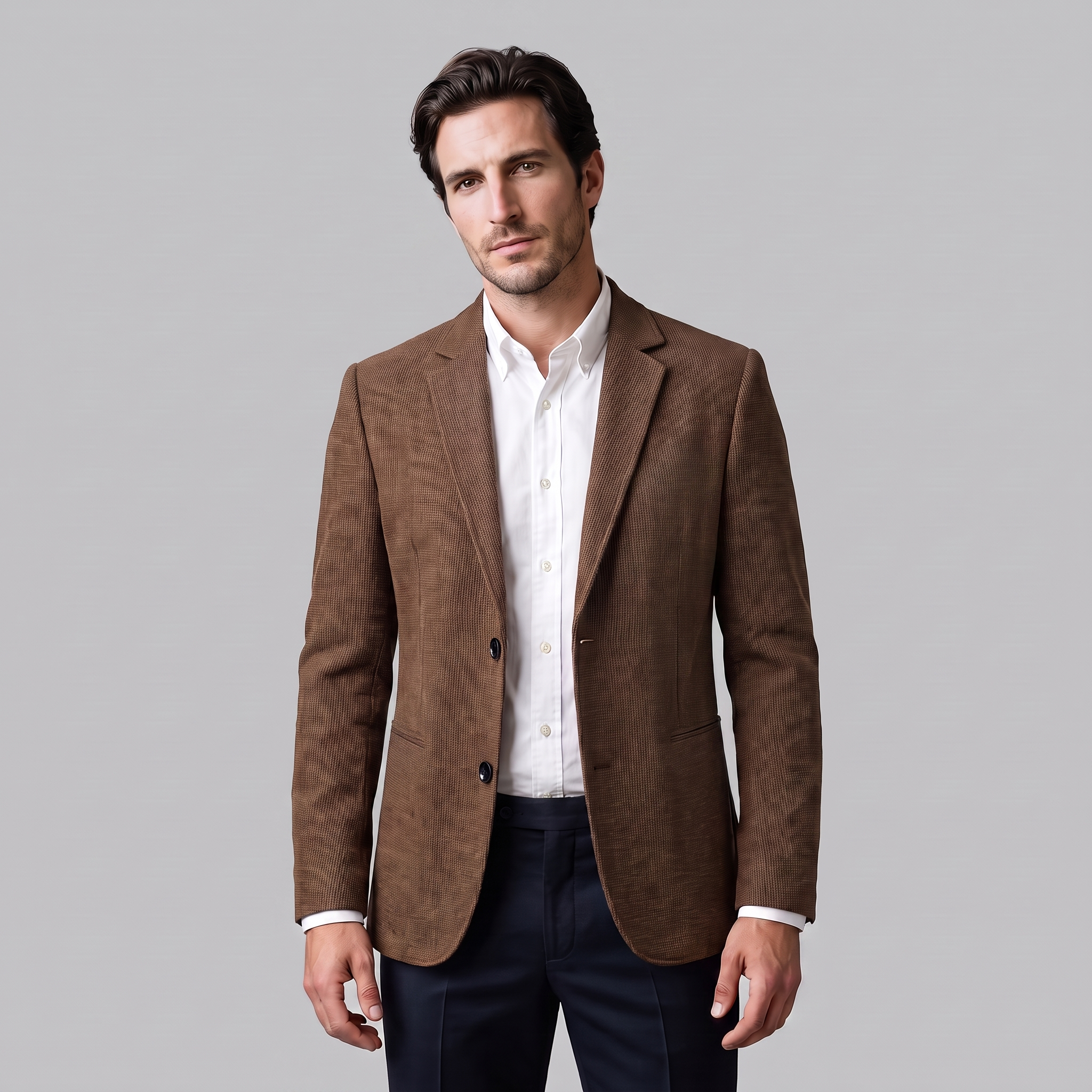 Herren Zweiknopf-Blazer mit Strukturgewebe