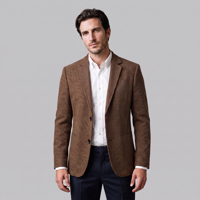 Herren Zweiknopf-Blazer mit Strukturgewebe