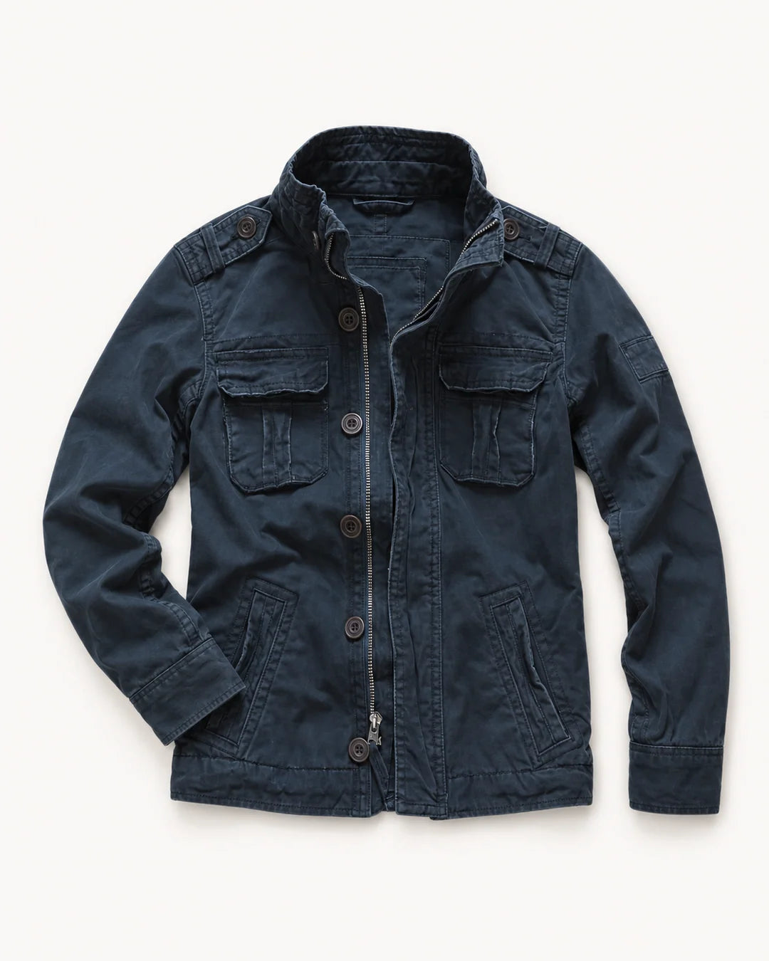 Herren Feldjacke mit Stehkragen und Cargotaschen