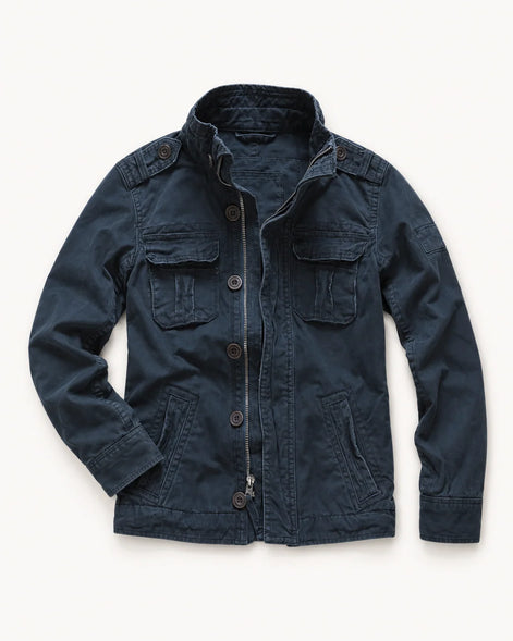 Herren Feldjacke mit Stehkragen und Cargotaschen
