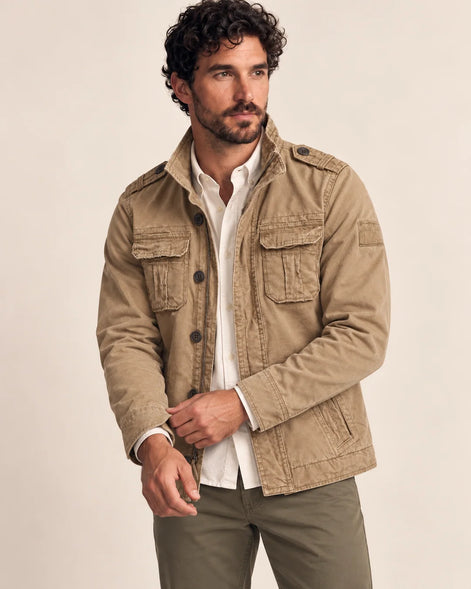 Herren Feldjacke mit Stehkragen und Cargotaschen