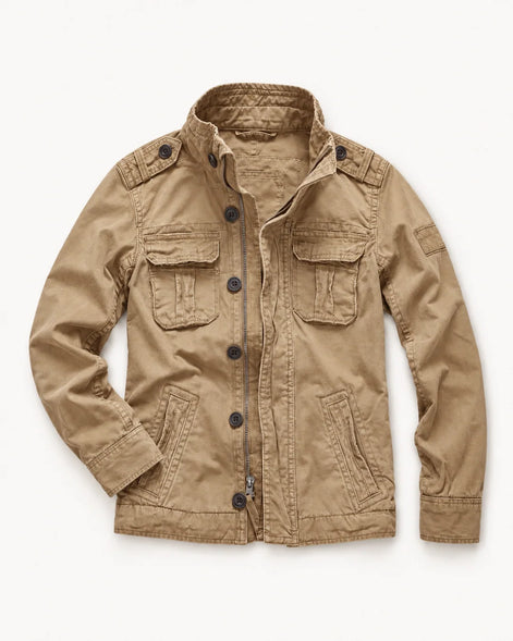 Herren Feldjacke mit Stehkragen und Cargotaschen