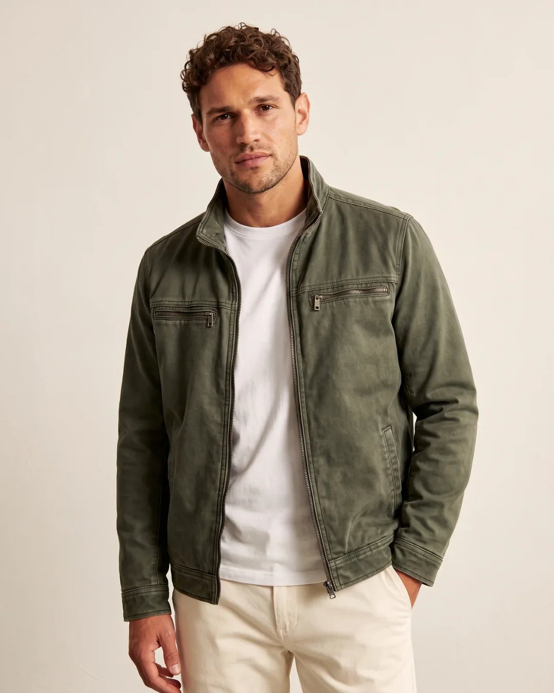 Herren Feldjacke mit Vintage-Waschung
