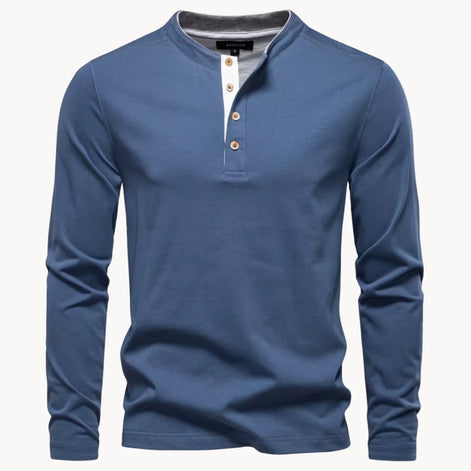 Herren Henley-Shirt mit Knopfleiste