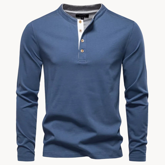 Herren Henley-Shirt mit Knopfleiste