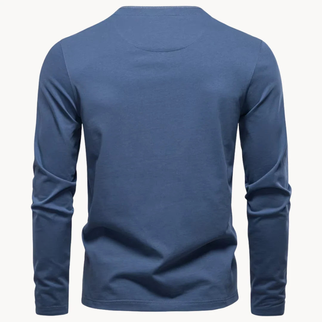 Herren Henley-Shirt mit Knopfleiste