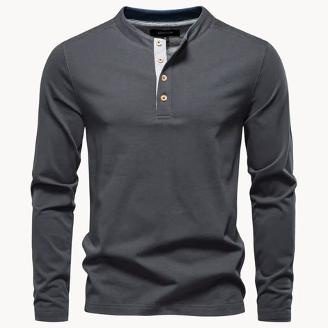Herren Henley-Shirt mit Knopfleiste