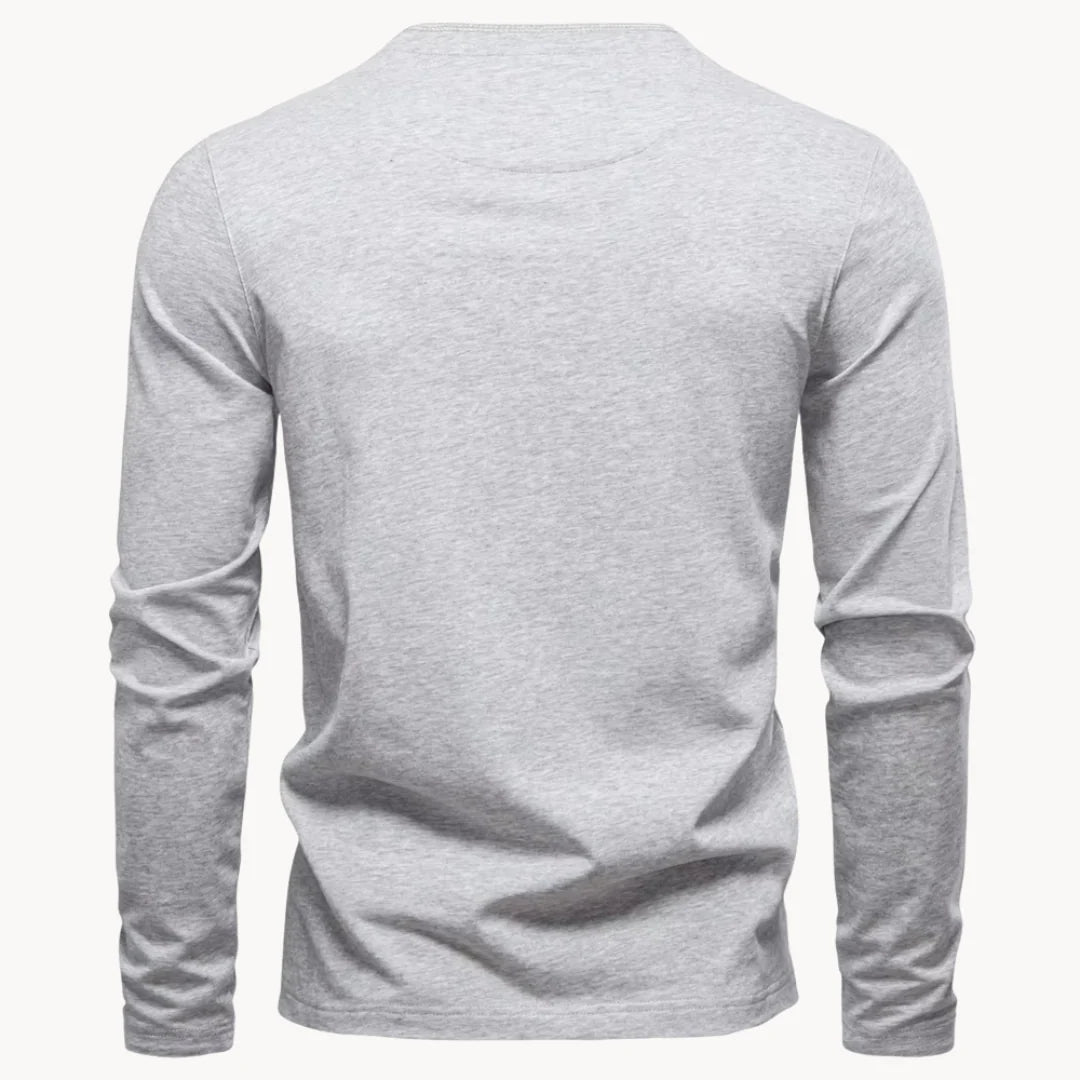 Herren Henley-Shirt mit Knopfleiste
