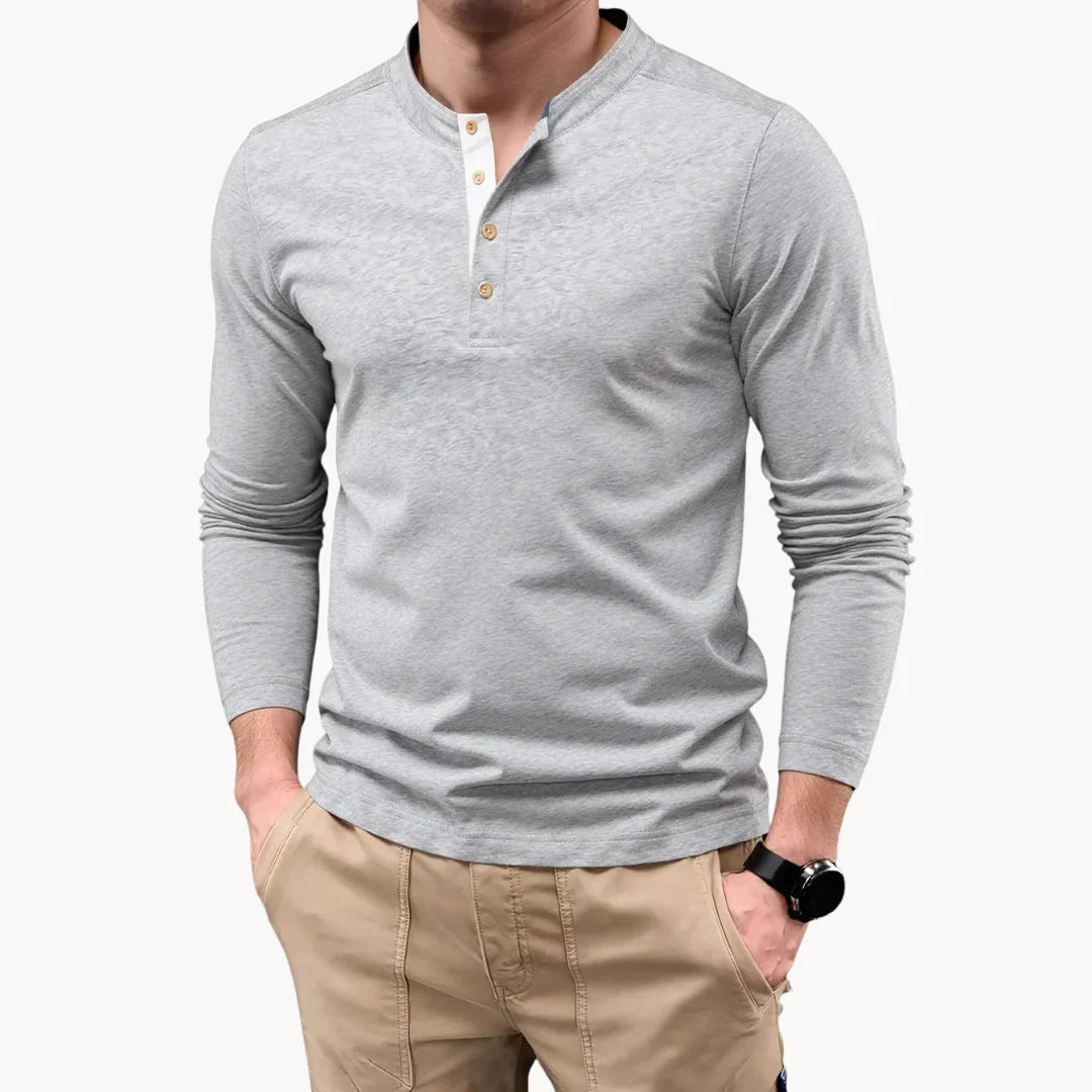 Herren Henley-Shirt mit Knopfleiste