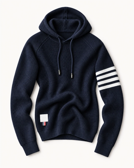Herren Hoodie mit Kontraststreifen – Lässiger Kapuzenpullover