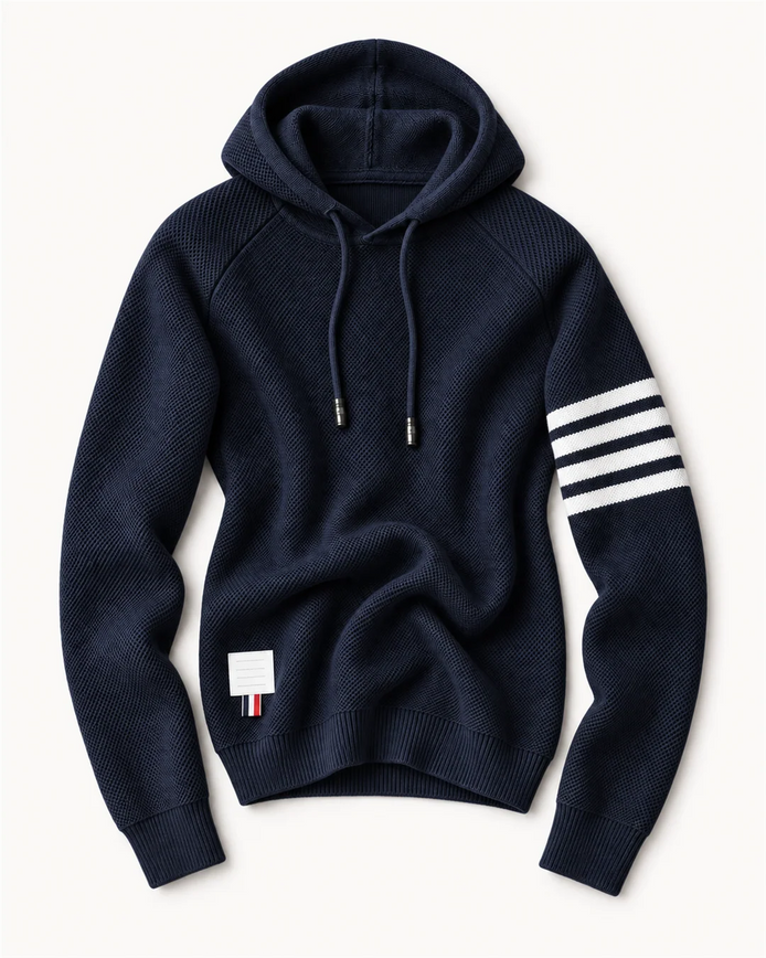 Herren Hoodie mit Kontraststreifen – Lässiger Kapuzenpullover