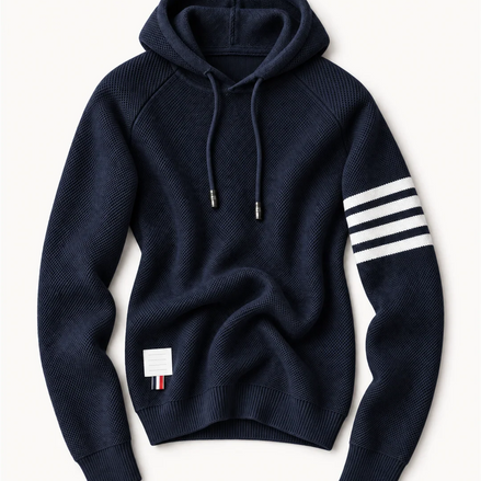 Herren Hoodie mit Kontraststreifen – Lässiger Kapuzenpullover