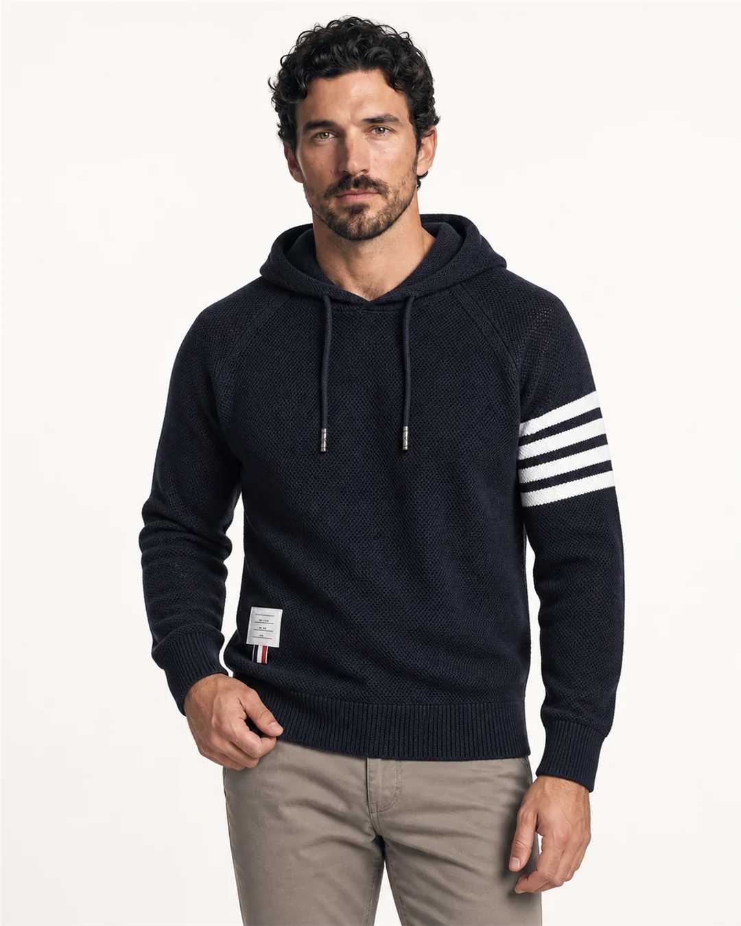 Herren Hoodie mit Kontraststreifen – Lässiger Kapuzenpullover