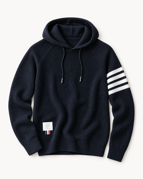 Herren Hoodie mit Kontraststreifen – Lässiger Kapuzenpullover