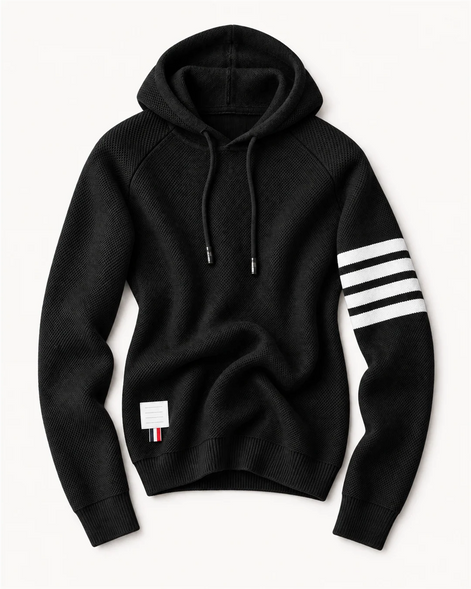Herren Hoodie mit Kontraststreifen – Lässiger Kapuzenpullover