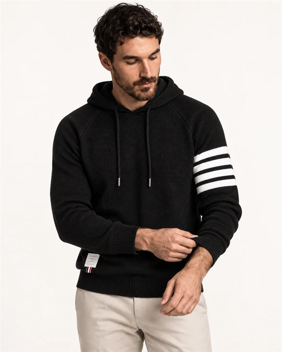 Herren Hoodie mit Kontraststreifen – Lässiger Kapuzenpullover