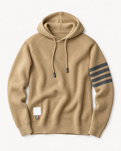 Herren Hoodie mit Kontraststreifen – Lässiger Kapuzenpullover
