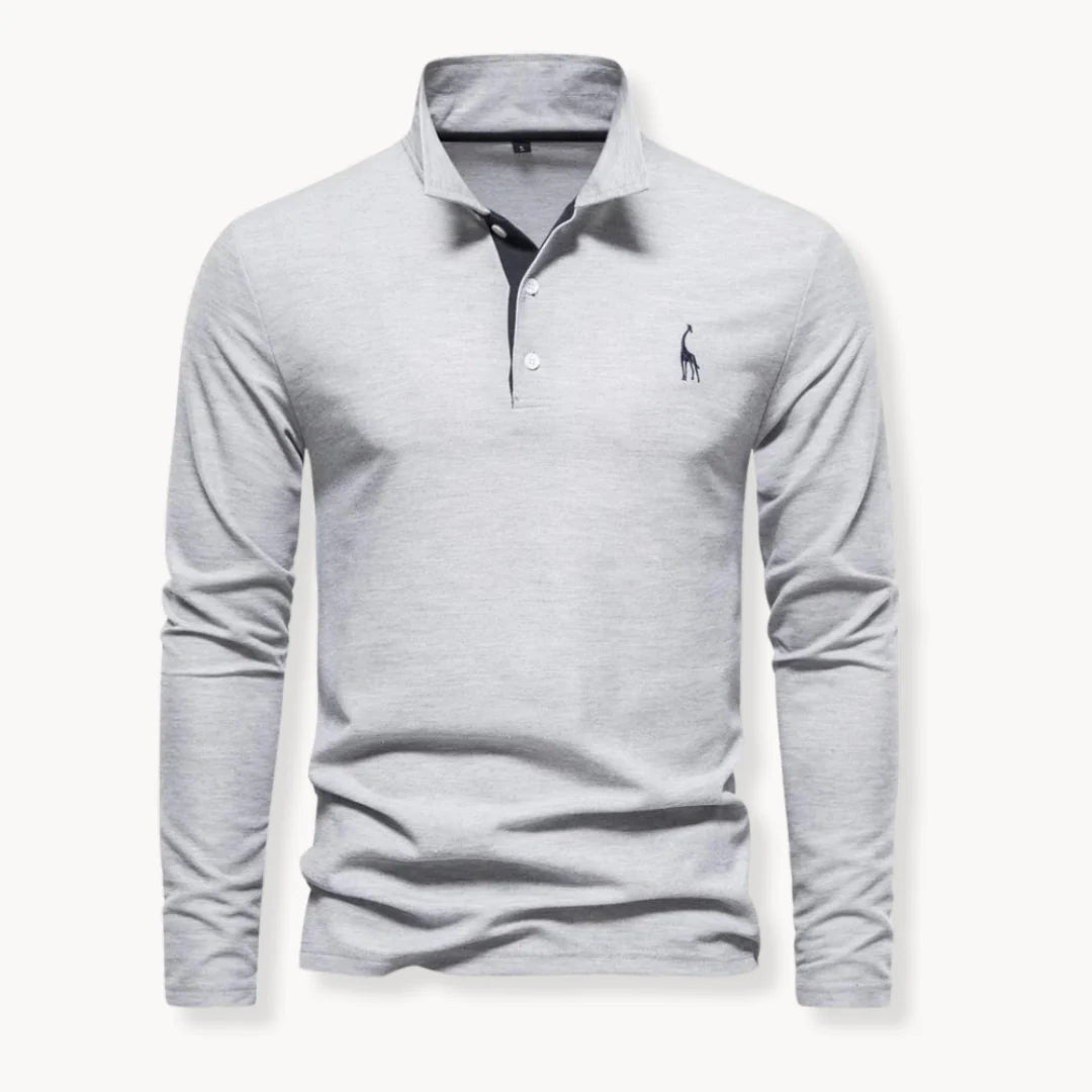 Herren Langarm-Poloshirt Elegant Modern