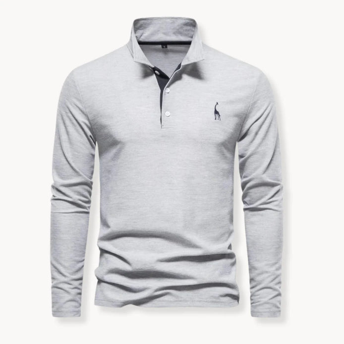 Herren Langarm-Poloshirt Elegant Modern