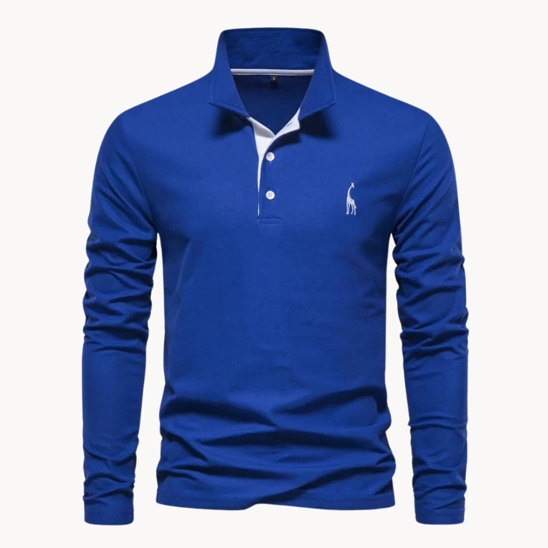 Herren Langarm-Poloshirt Elegant Modern