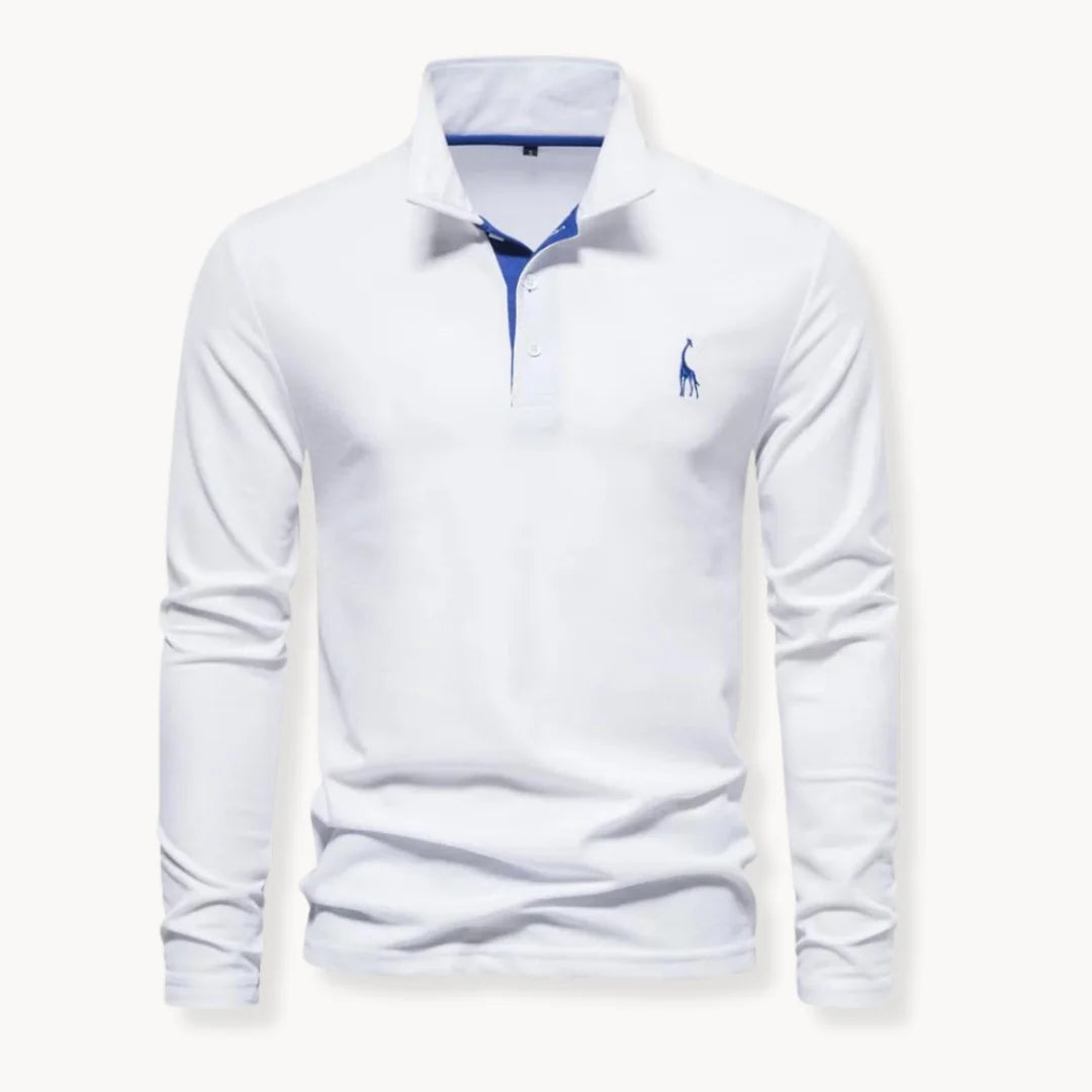 Herren Langarm-Poloshirt Elegant Modern