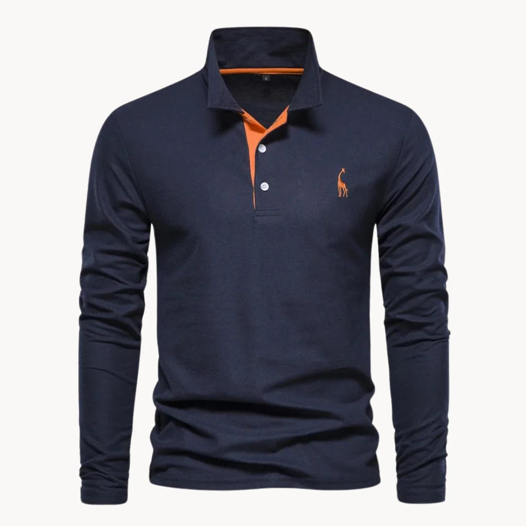 Herren Langarm-Poloshirt Elegant Modern