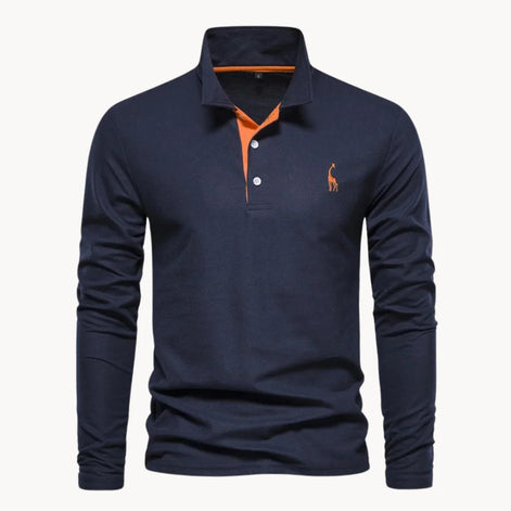 Herren Langarm-Poloshirt Elegant Modern