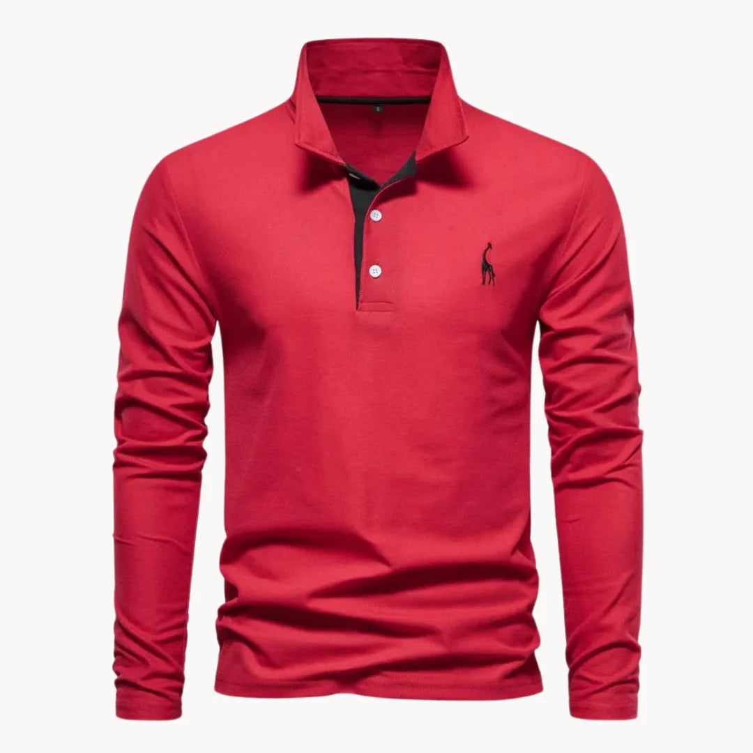 Herren Langarm-Poloshirt Elegant Modern