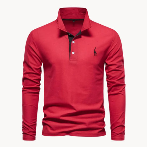 Herren Langarm-Poloshirt Elegant Modern