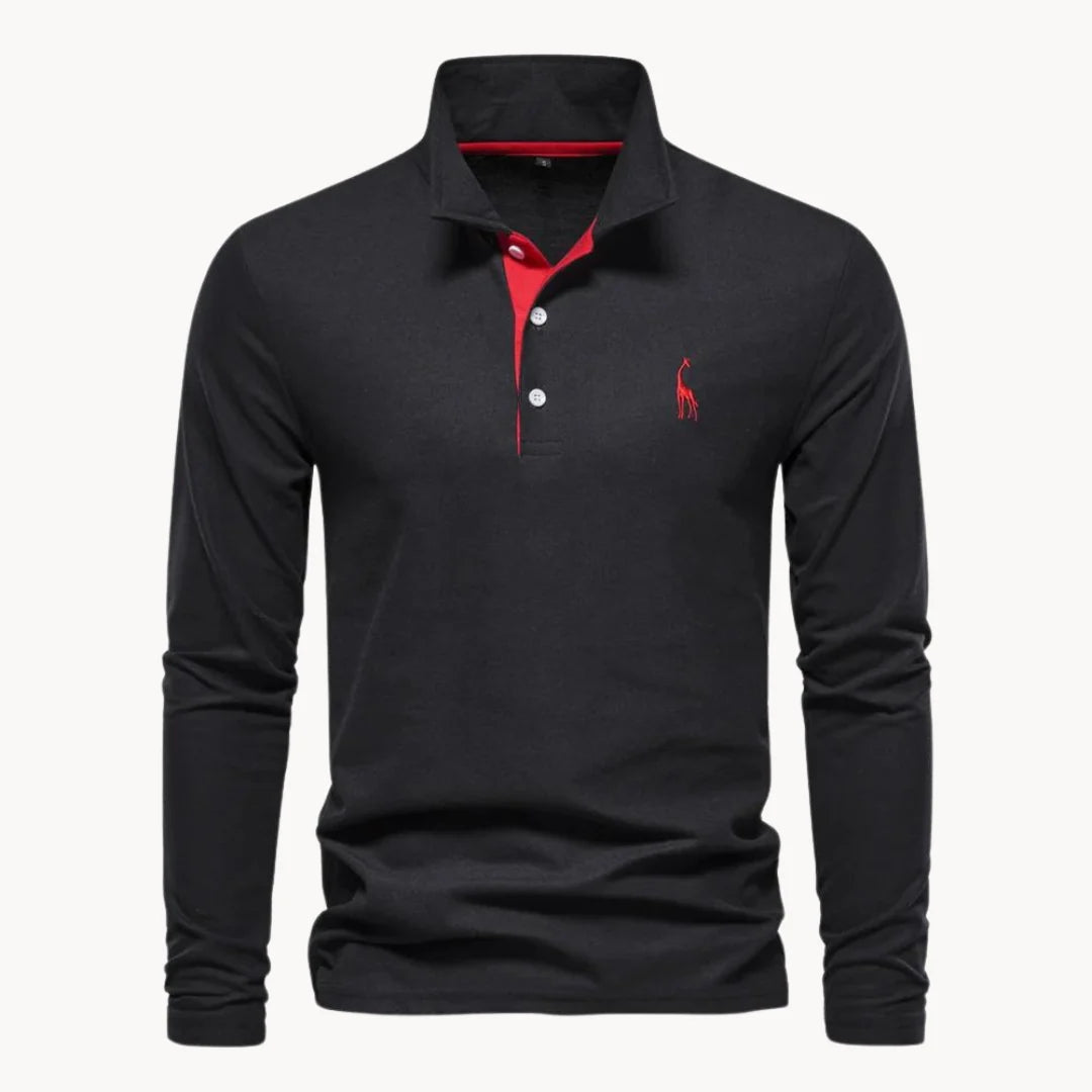 Herren Langarm-Poloshirt Elegant Modern
