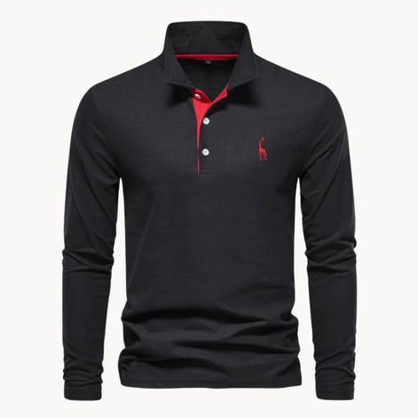 Herren Langarm-Poloshirt Elegant Modern