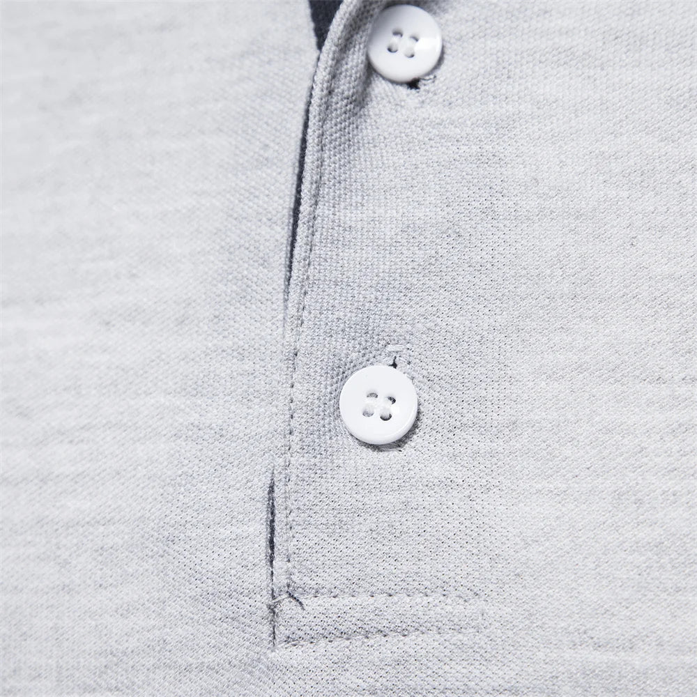 Herren Langarm-Poloshirt Elegant Modern