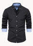 Herren Oxford Hemd mit Langarm und Knopfleiste