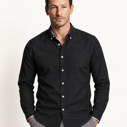 Herren Oxford Hemd mit Langarm und Knopfleiste