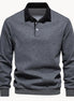 Herren Polo-Sweatshirt mit Retro-Kragen für Freizeitaktivitäten