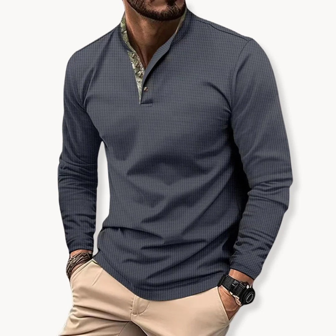 Herren Polohemd mit Kontrastdetails für Elegante Anlässe