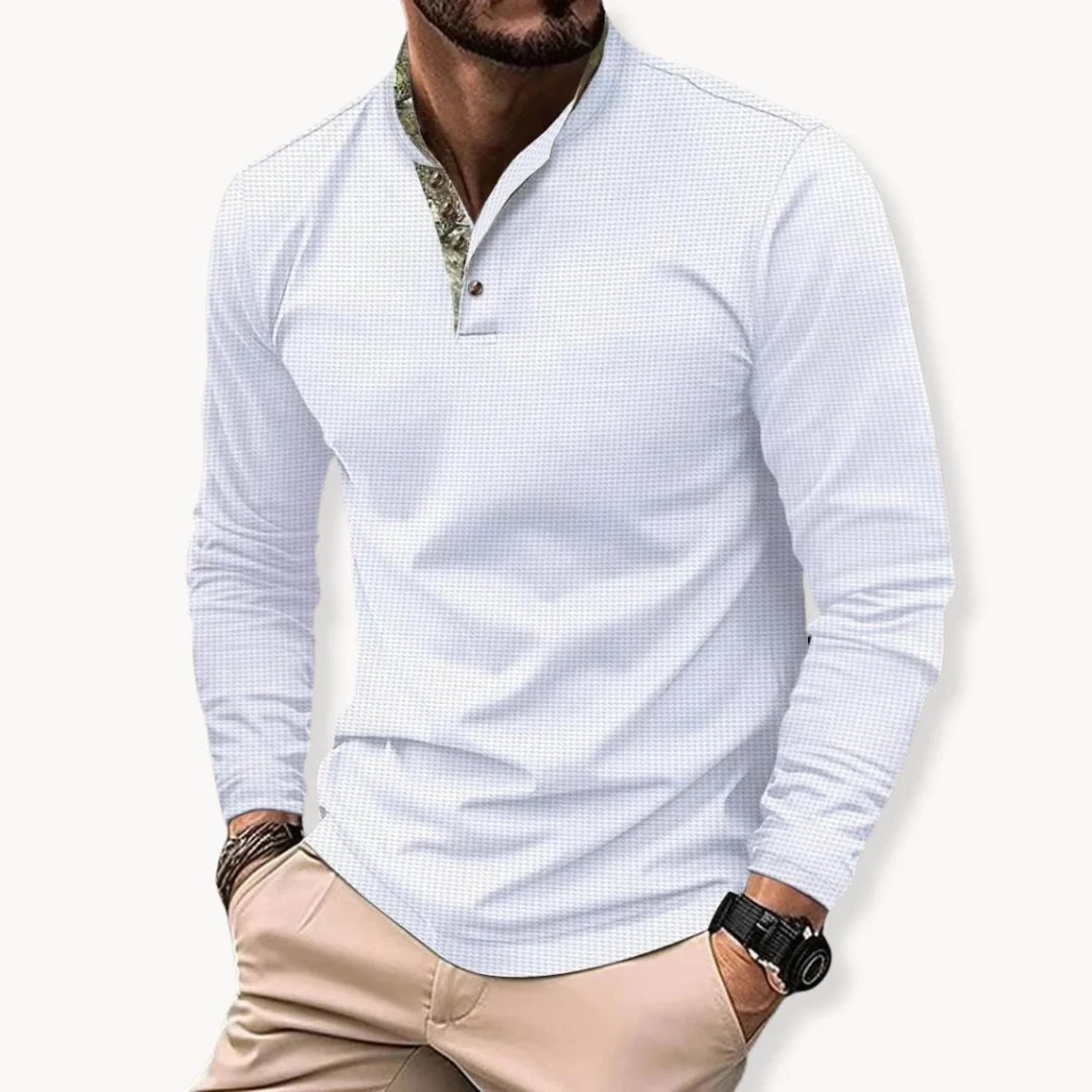 Herren Polohemd mit Kontrastdetails für Elegante Anlässe