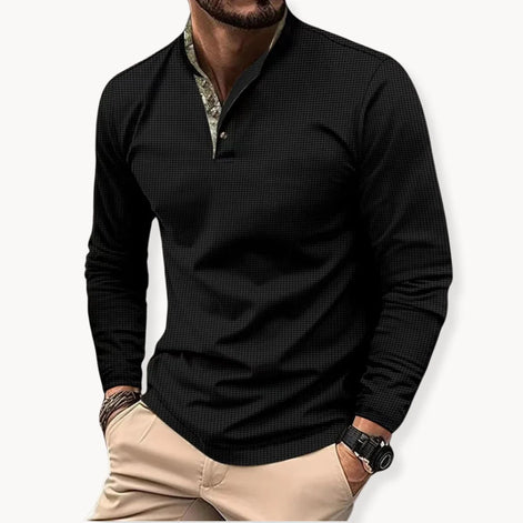 Herren Polohemd mit Kontrastdetails für Elegante Anlässe