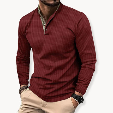Herren Polohemd mit Kontrastdetails für Elegante Anlässe