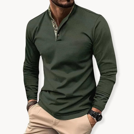 Herren Polohemd mit Kontrastdetails für Elegante Anlässe