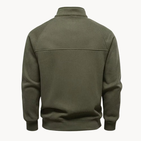 Herren Pullover mit Viertelreißverschluss und Modernem Design