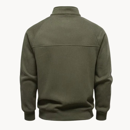 Herren Pullover mit Viertelreißverschluss und Modernem Design