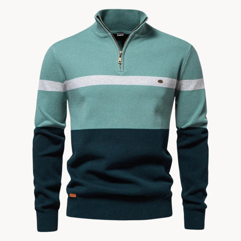 Herren Pullover mit Viertelreißverschluss und Modernem Design
