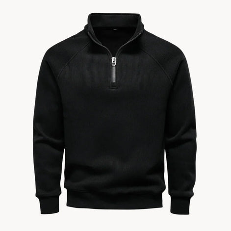 Herren Pullover mit Viertelreißverschluss und Modernem Design